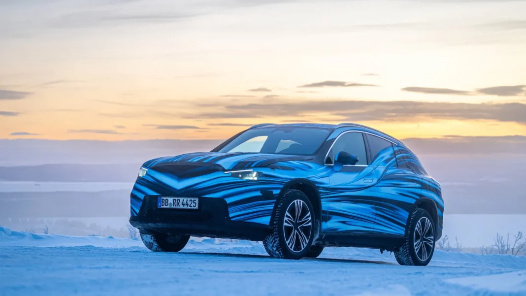Electric Mercedes-Benz GLC prototype teased testing in the arctic