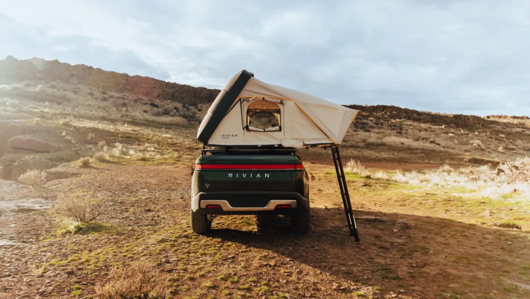 Rivian gear shop adds rooftop tent good for R1T or R1S