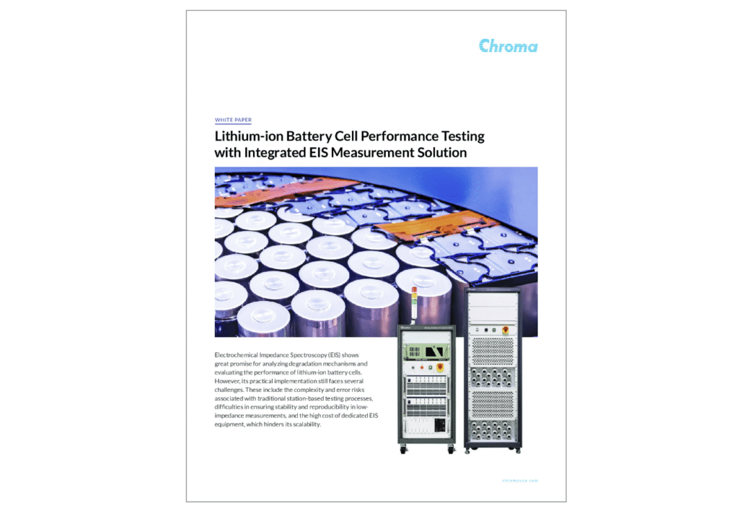 Charged EVs | Lithium-ion battery cell performance testing with integrated EIS measurement solution