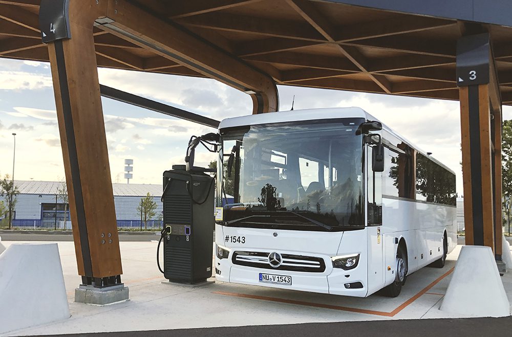 Charged EVs | Daimler Buses’ new public EV charging stations enable electric coaches to serve more remote travel destinations