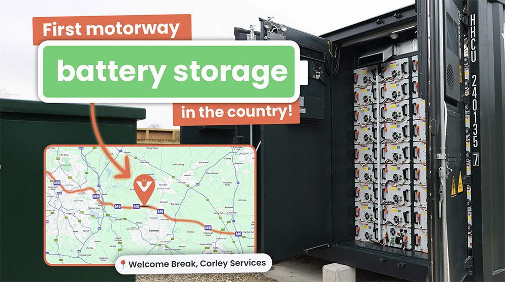 Charged EVs | InstaVolt adds battery storage to its EV charging site on UK’s M6 highway