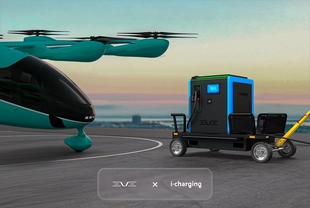 Charged EVs | Eve Air Mobility selects i-charging as the charger supplier for its electric aircraft